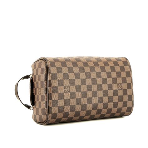 beauty case grigio e nero a scacchi louis vuitton